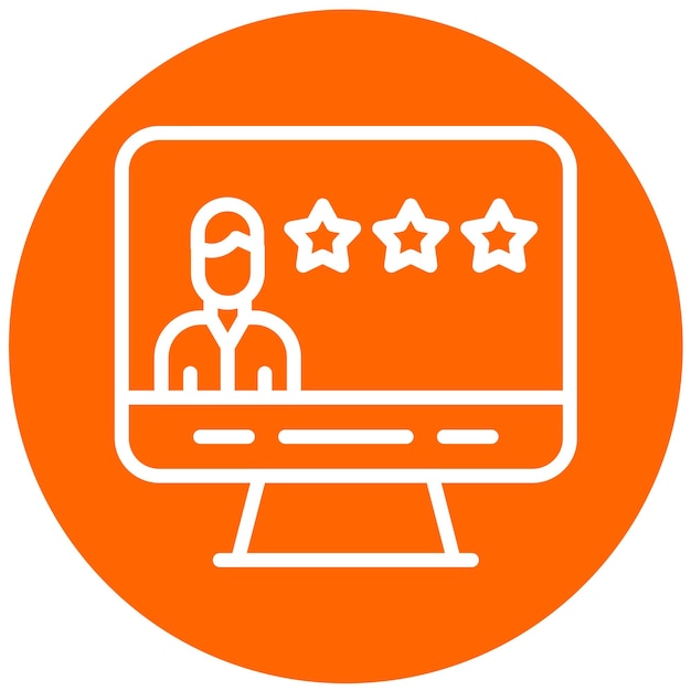 Design vetorial Estilo de ícone de revisão do cliente