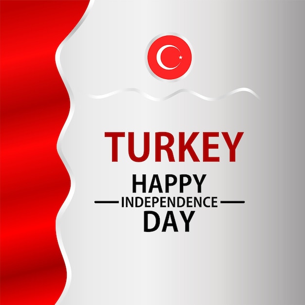 design vetorial Feliz dia da independência turquia 29 de outubro modelo de ilustração