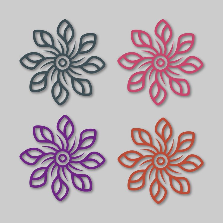 Vetor design vetorial premium do logotipo da flor da natureza