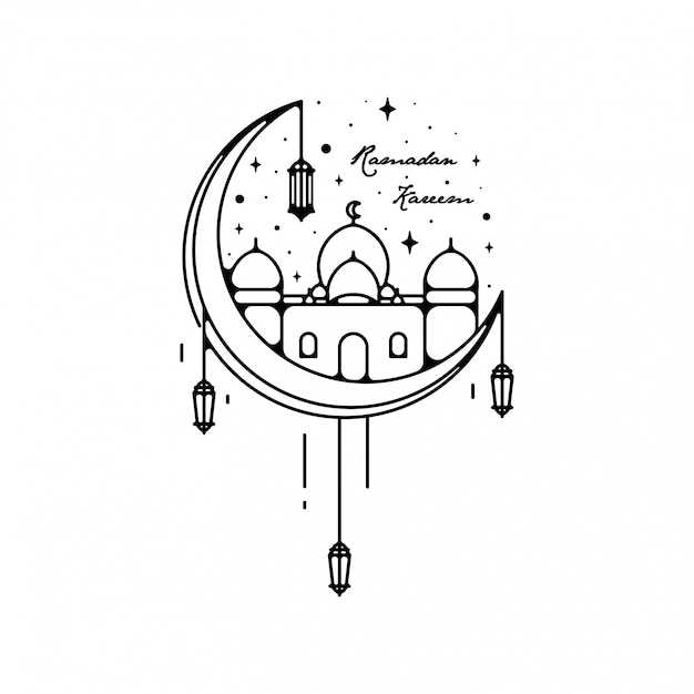 Design vintage de ramadan kareem