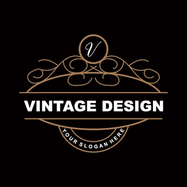 Vetor design vintage retrô, luxuoso e minimalista, ornamento vetorial, logotipo com estilo de mandala e batik, produto, ilustração de marca, convite, banner, moda