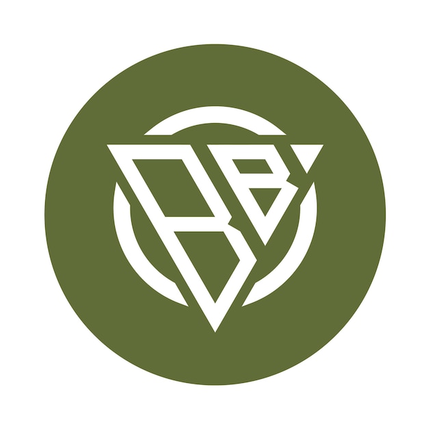 Designs criativos de logotipo bb com letras iniciais