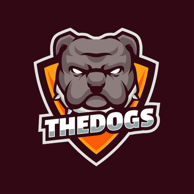 Designs de esport do logotipo da mascote do cão