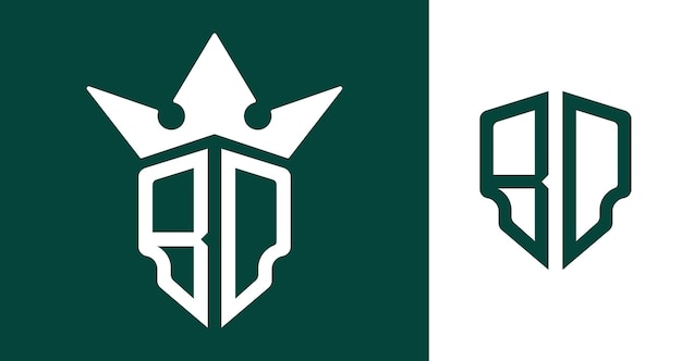 Designs de logotipo bd com letras iniciais criativas