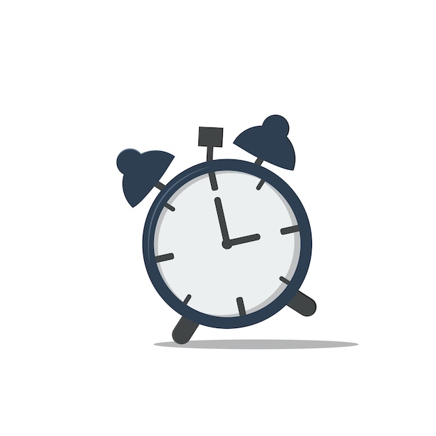 Vetor despertador vermelho hora de despertar vetor ilustração de despertador azul em estilo simples