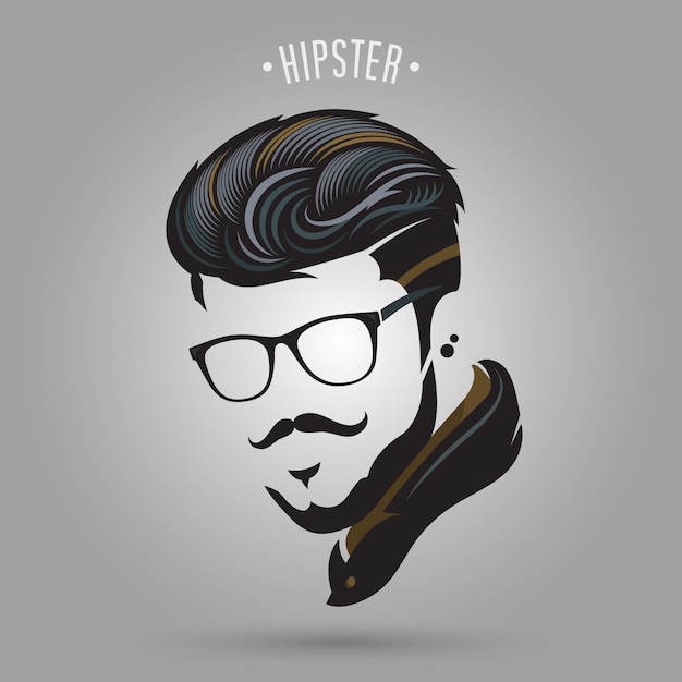 Destaque de cabelo hipster