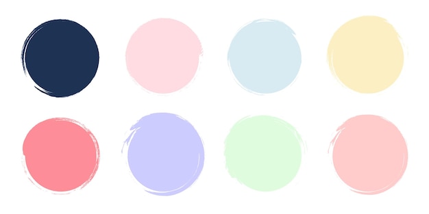 Destaque do círculo aquarela para histórias de mídia social Elemento de design elegante para blogger de loja de beleza