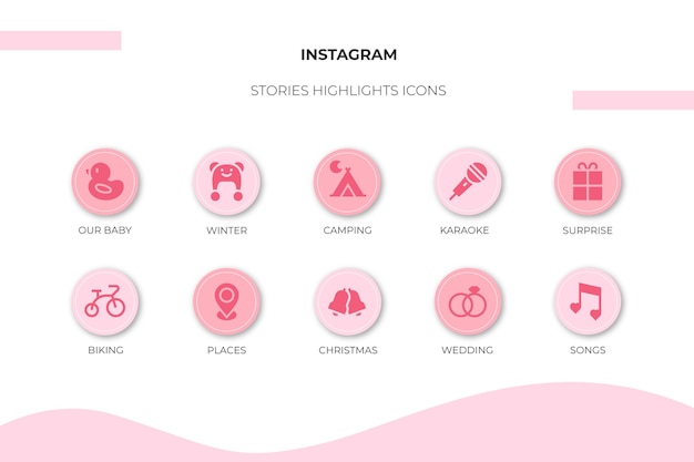 Destaques das histórias do ícone do instagram