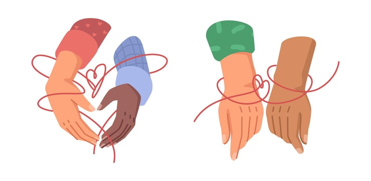 Destino para homem e mulher de mãos dadas