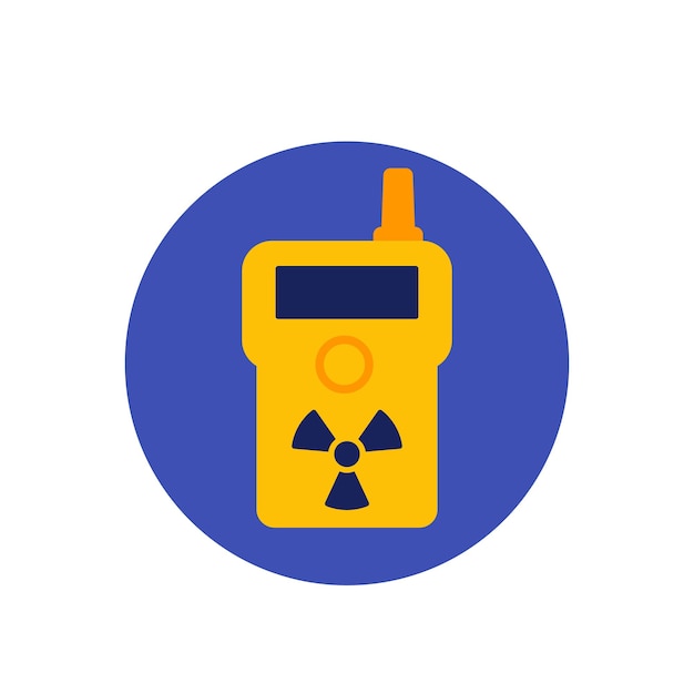 Detector de radiação, ícone de vetor de contador