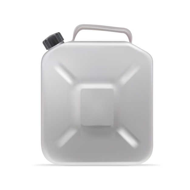 Vetor detergente de óleo de galão de galão em branco transparente realista realista