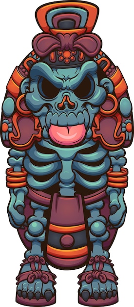 Vetor deus asteca do submundo personagem xolotl