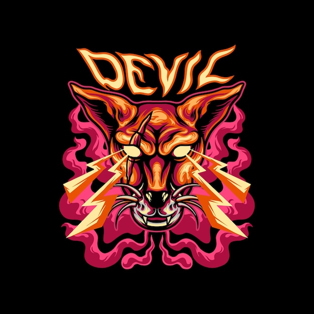 Devil cat mascot