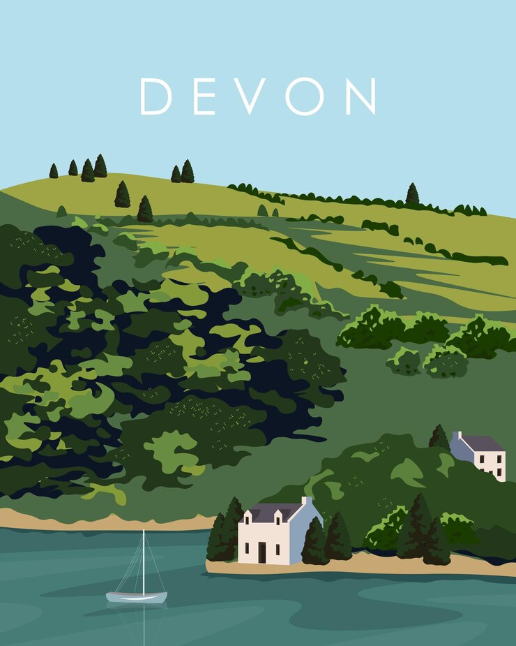 Vetor devon inglaterra