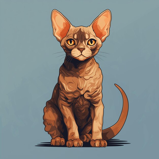 Vetor devon rex gatinho gato