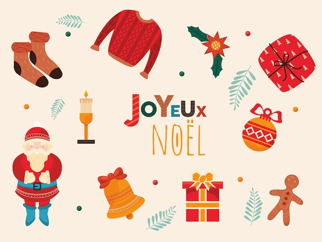 Dez ícones joyeux noel