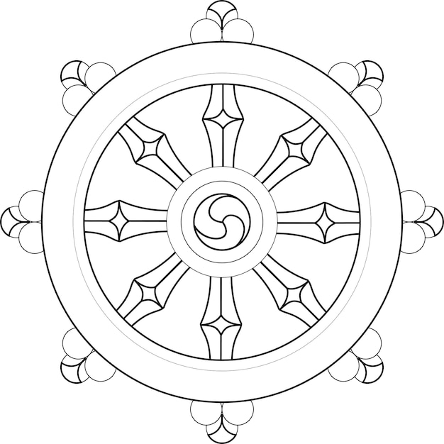 Vetor dharma_wheel (roda do dharma)
