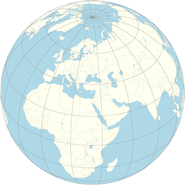 Vetor dhekelia em foco na projeção ortográfica do mapa do mundo destacando sua posição estratégica