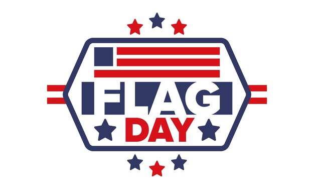 Dia da Bandeira Nacional nos Estados Unidos Bandeira americana Feriado dos Estados Unidos Ilustração vetorial