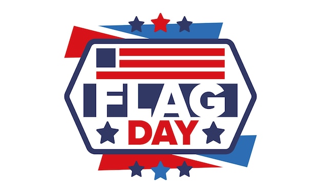 Dia da Bandeira Nacional nos Estados Unidos Bandeira americana Feriado dos Estados Unidos Ilustração vetorial