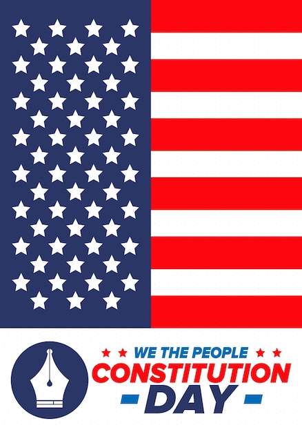 Dia da Constituição nos Estados Unidos Dia da Cidadania Dia Americano Nós, o Povo Americano Patriótico
