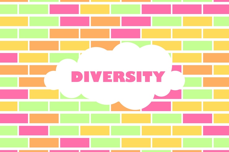 Vetor dia da diversidade com fundo abstrato para o seu recurso gráfico