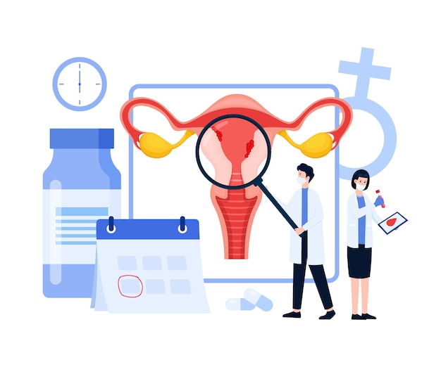 Dia da higiene menstrual, conceito de ilustração médica e vetor de higiene menstrual