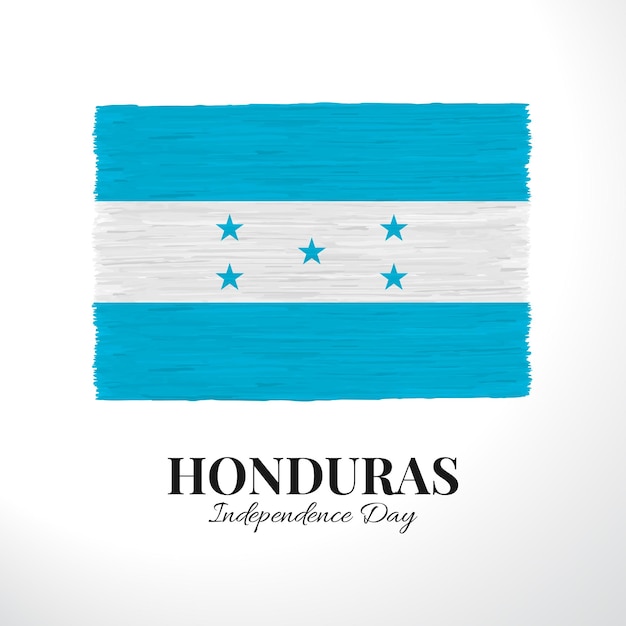 Dia da independência com fundo com a bandeira de honduras