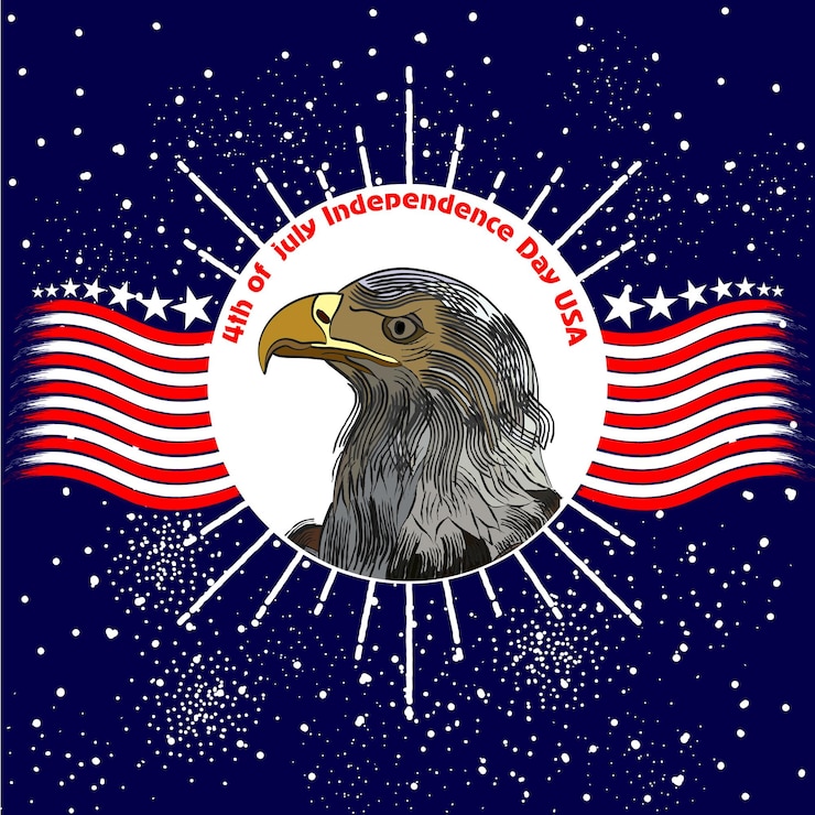Vetor dia da independência da américa, 4 de julho