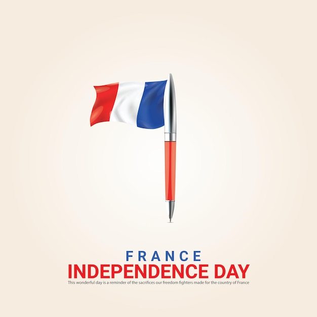 Dia da independência da frança design criativo para mídia social post