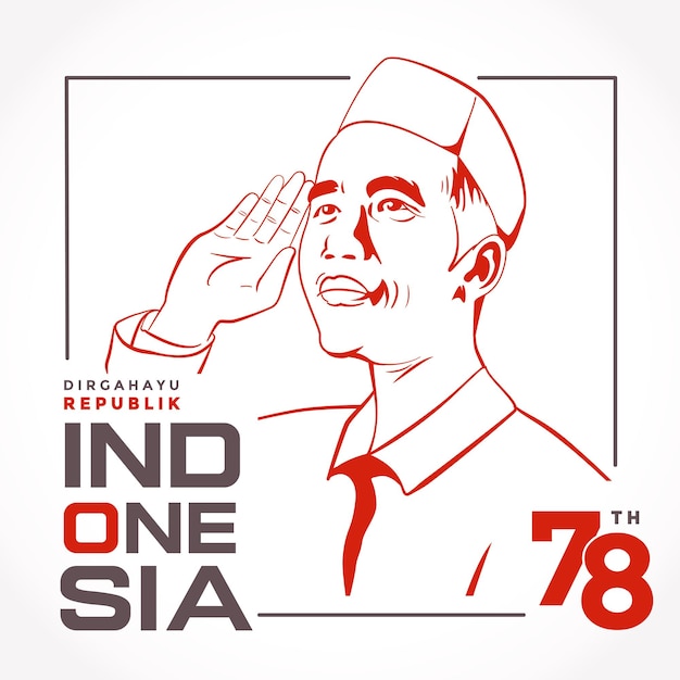 Dia da independência da indonésia ou dirgahayu kemerdekaan indonesia ke 78 background