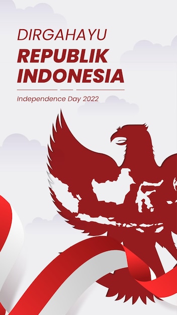Dia da independência da Indonésia para mídias sociais