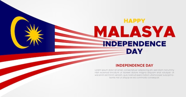 Dia da Independência da Malásia Banner Web Background Feliz 31 de agosto Celebração do Dia Nacional da Malásie