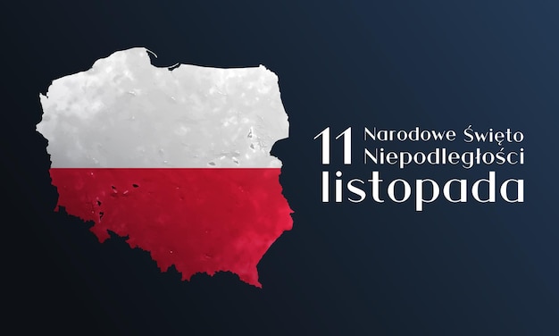 Dia da independência da polônia, dia nacional, ilustração vetorial