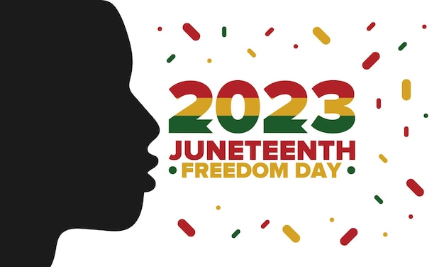 Dia da independência de junho em junho dia da liberdade ou emancipação vetor da história afro-americana