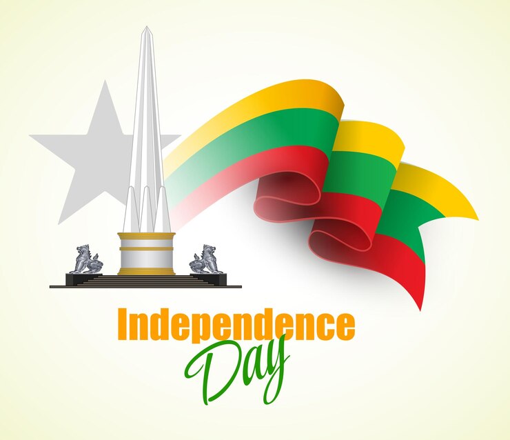 Vetor dia da independência de mianmar