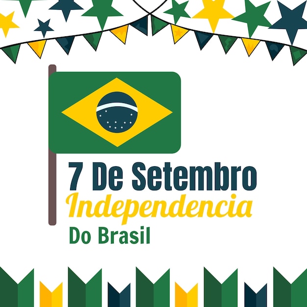 Vetor dia da independência do brasil 7 de setembro independência do brasil
