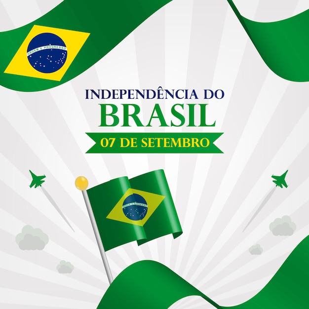 Vetor dia da independência do brasil