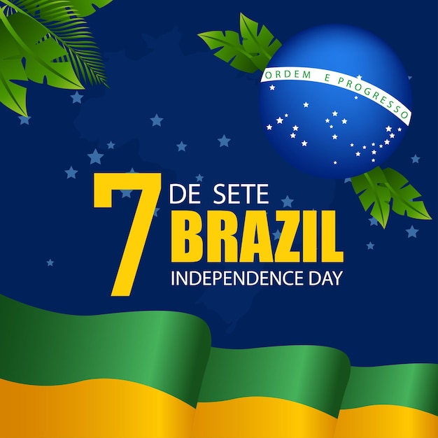 Vetor dia da independência do brasil