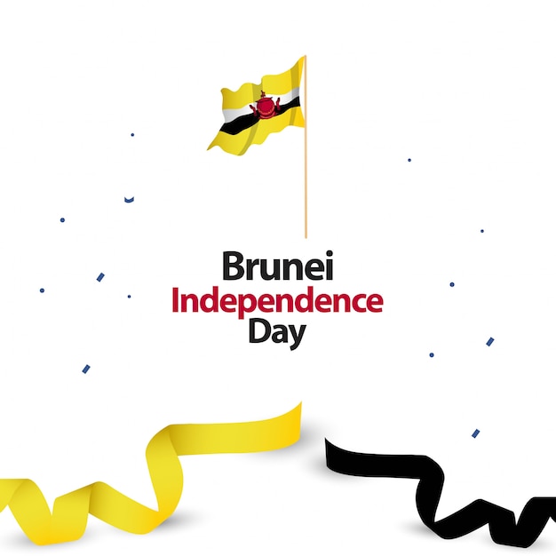 Dia da Independência do Brunei vetor modelo Design ilustração