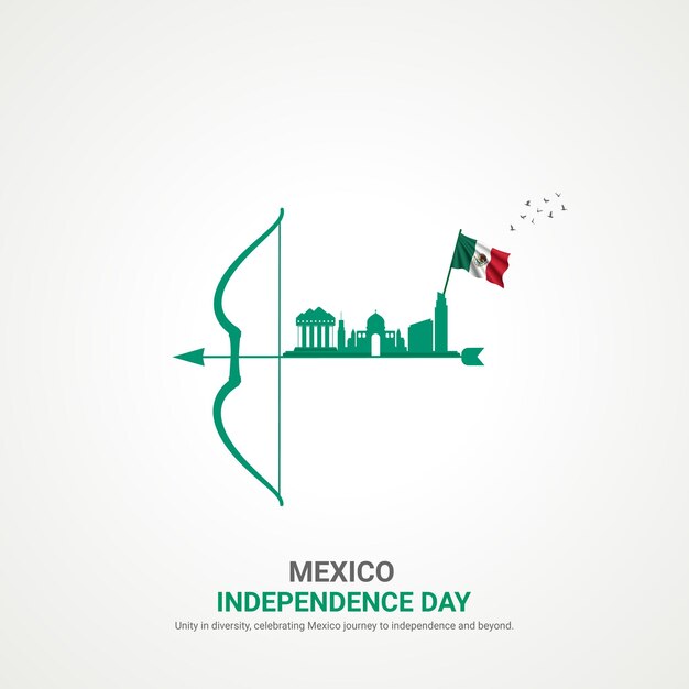 Dia da Independência do México: anúncios criativos, design, post, vetor e ilustração 3D