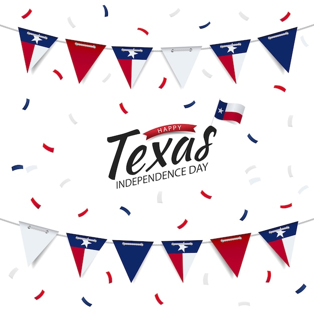 Vetor dia da independência do texas