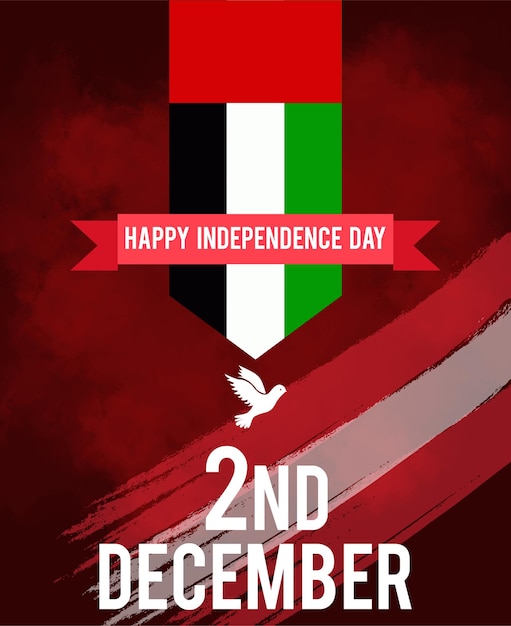 Dia da independência dos emirados árabes unidos ilustração vetorial