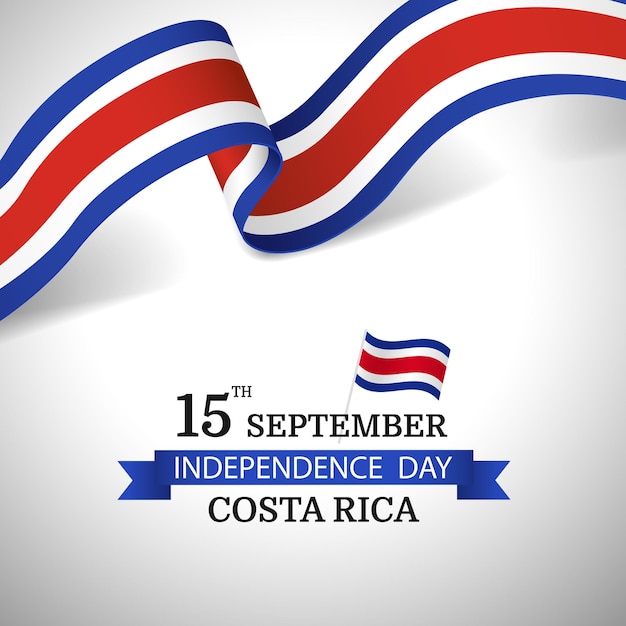 Vetor dia da independência na costa rica.