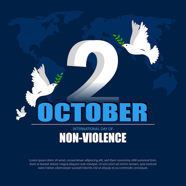 Vetor dia da não-violência