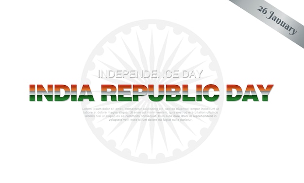 Dia da República da Índia. logotipo de bandeira indiana transparente