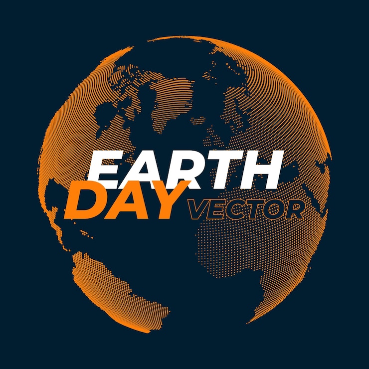 Vetor dia da terra dia internacional da terra problemas ambientais e ilustração de proteção ambiental