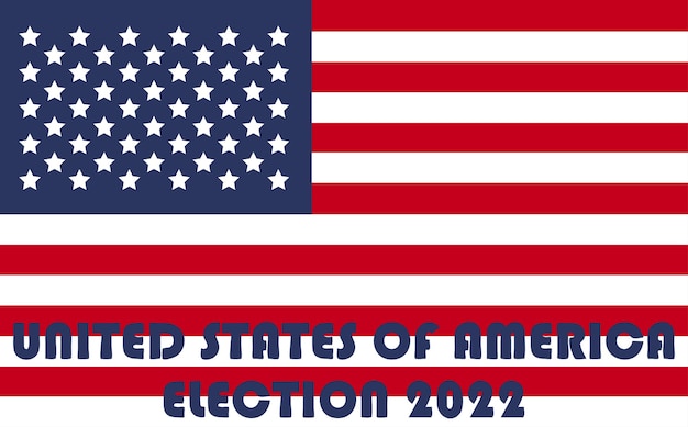 Dia das eleições de meio de mandato Vote 2022 Design de banner dos EUA Campanha eleitoral política