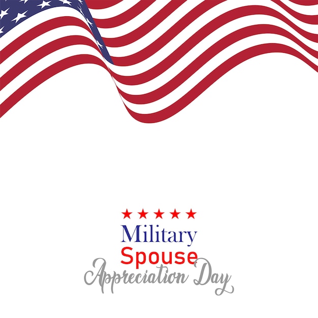 Dia de apreciação do cônjuge militar. comemorado nos estados unidos. fundo de design de pôster de banner.
