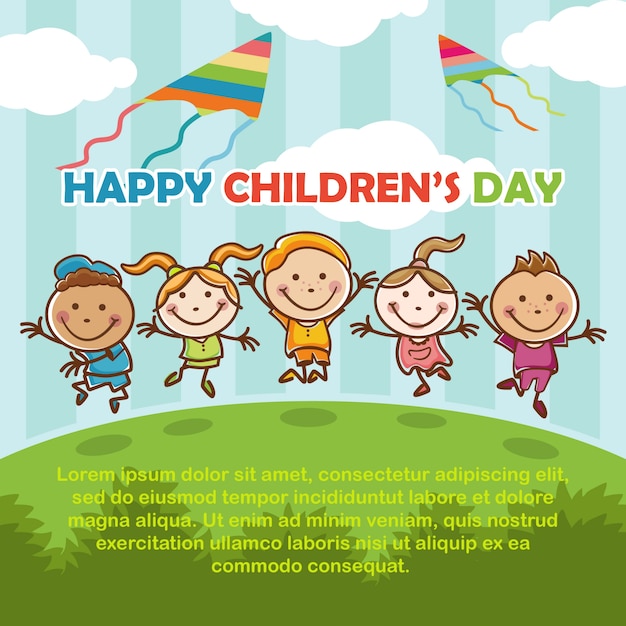 Dia de brincadeira infantil feliz